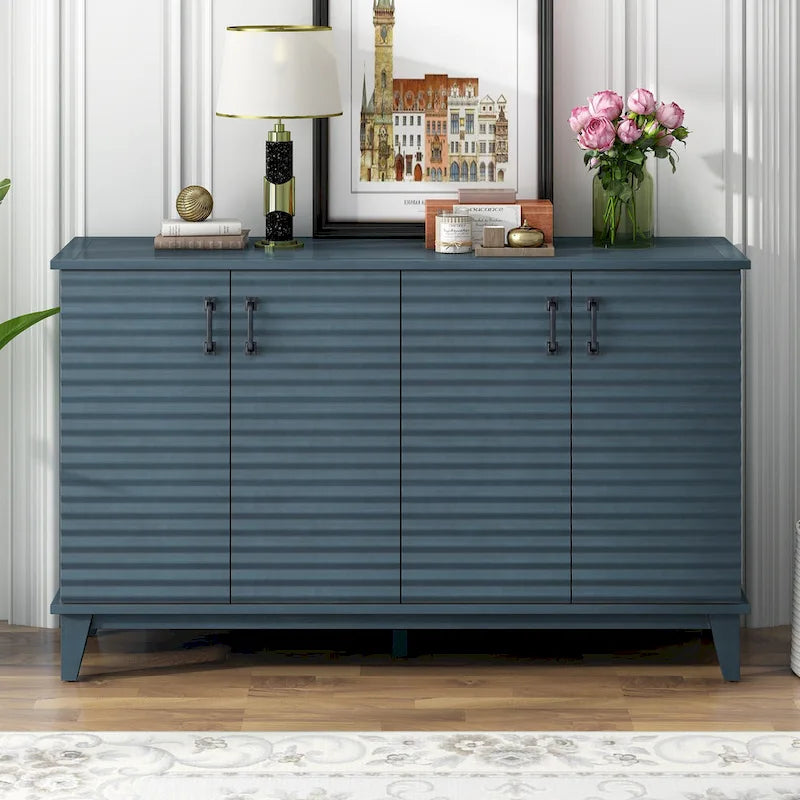 4-Door Retro Sideboard with Adjustable Shelves