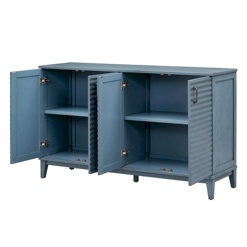 4-Door Retro Sideboard with Adjustable Shelves