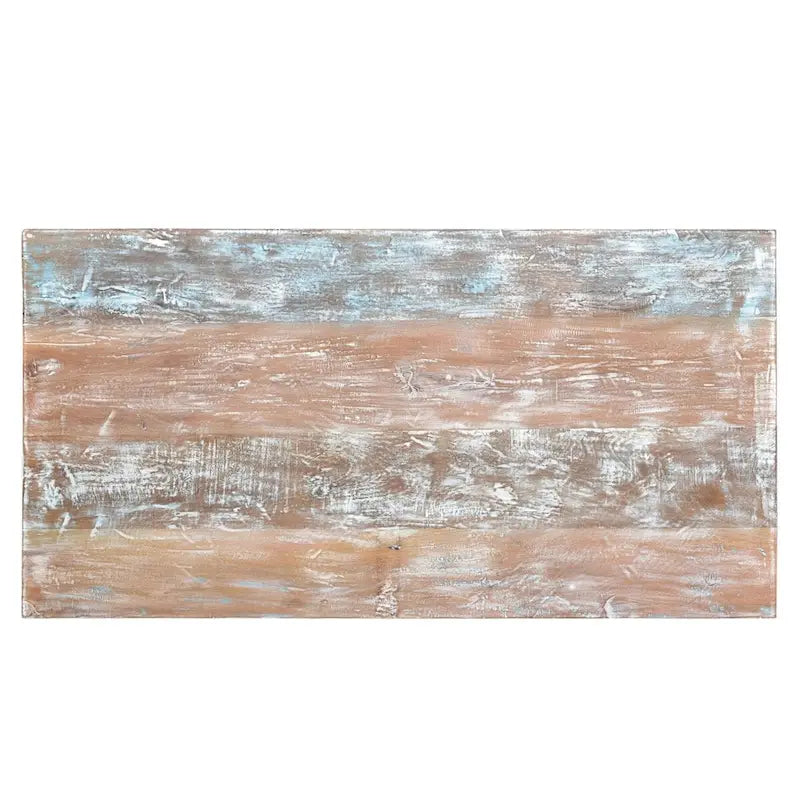 Reclaimed Wood Carved Dining Table - 83"