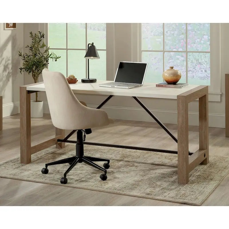 Nowoczesne biurko gabinetowe w stylu farmhouse - 66"W