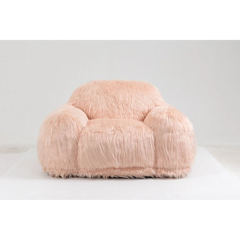Poltrona lounge a sacco in ecopelliccia con imbottitura in memory foam sminuzzato