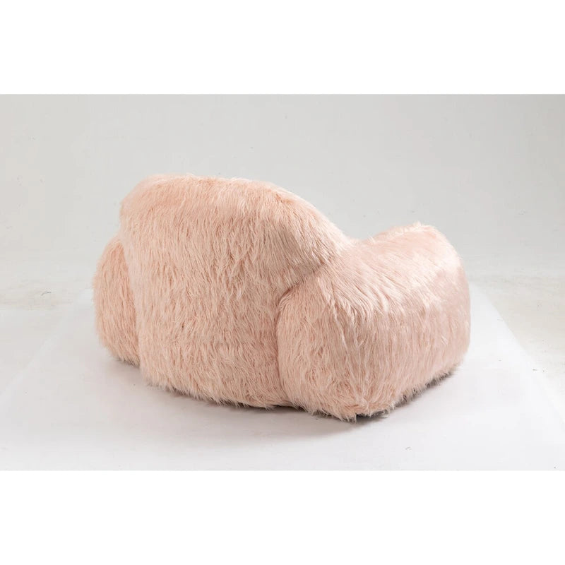 Poltrona lounge a sacco in ecopelliccia con imbottitura in memory foam sminuzzato