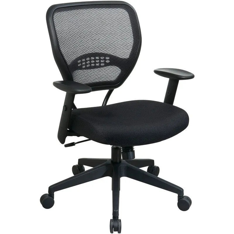 Managerial Low-Back Mesh Office Chair, 27x26.5x42, Black